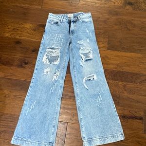 Wide leg jeans